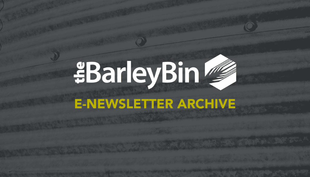 e-newsletter archive for the barleybin.ca