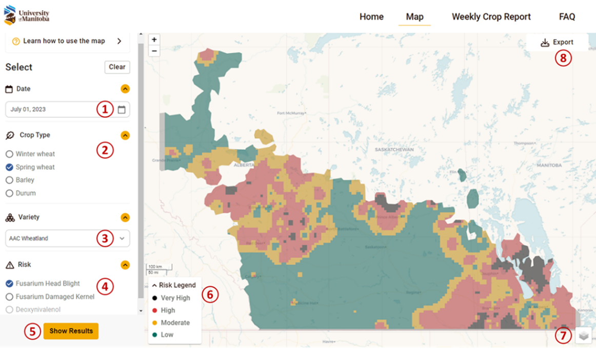 Learn how to navigate the new Prairie-Wide FHB Risk Mapping tool with his helpful article.