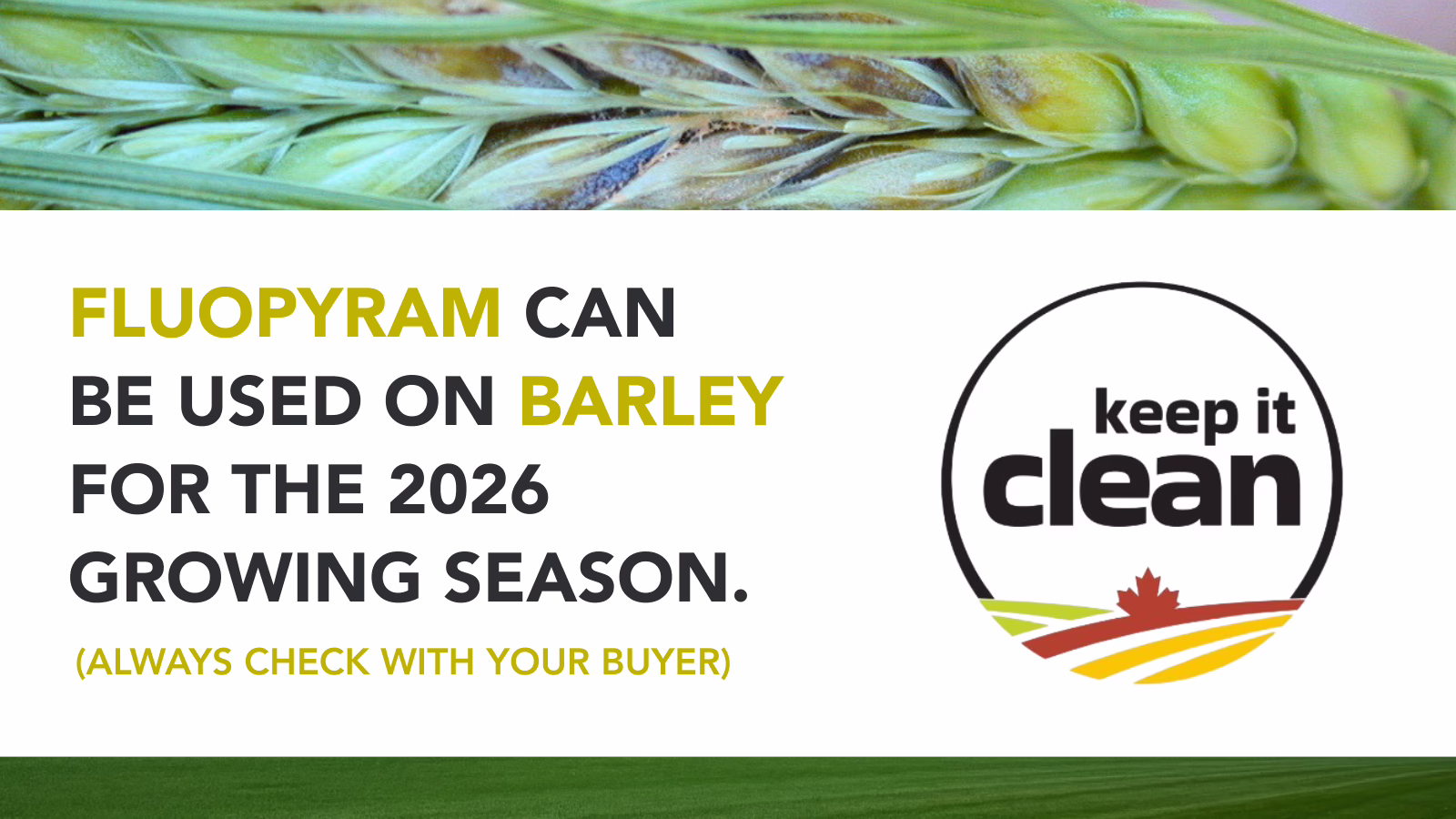 fluopyram for barley in Canada